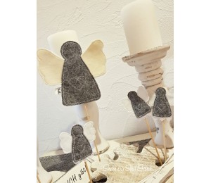 Stickserie ITH - Engel Steckerfigur & Anhänger